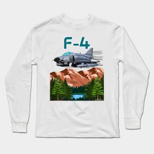 F4 Phantom Supersonic Jet Military Armed Forces Novelty Gift Long Sleeve T-Shirt